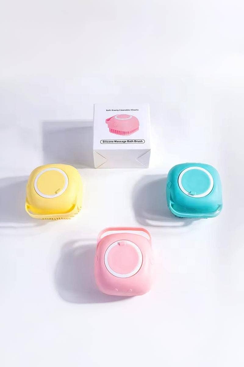 Silicone Pet Bath & Shampoo Brush – Blue