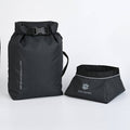 Dog Food Travel Bag & Collapsible Bowl Set – Black