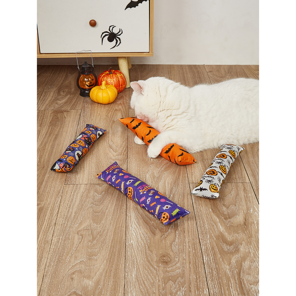 Moo - Halloween Print Long Kicker Cat Toy: Bat