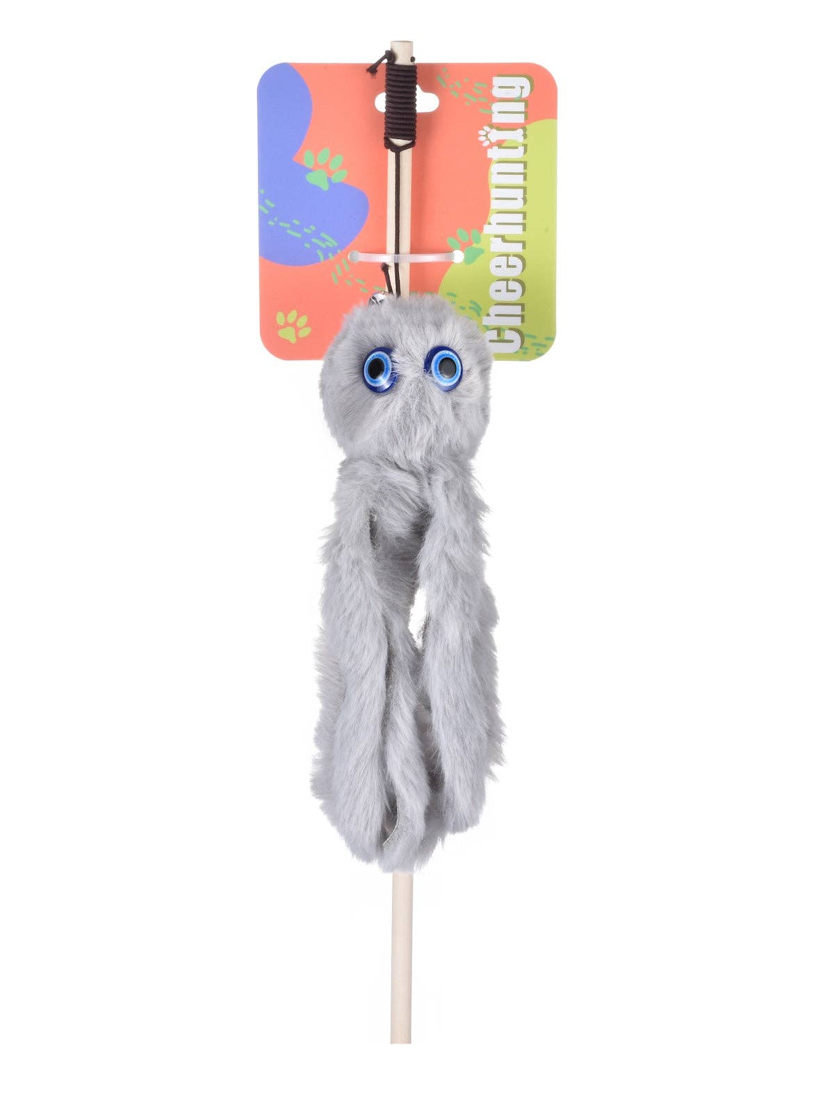 Moo - Octopus Cat Teaser Wand: Gray