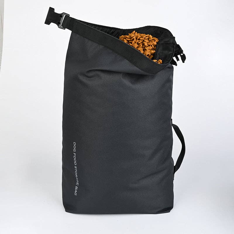 Dog Food Travel Bag & Collapsible Bowl Set – Black