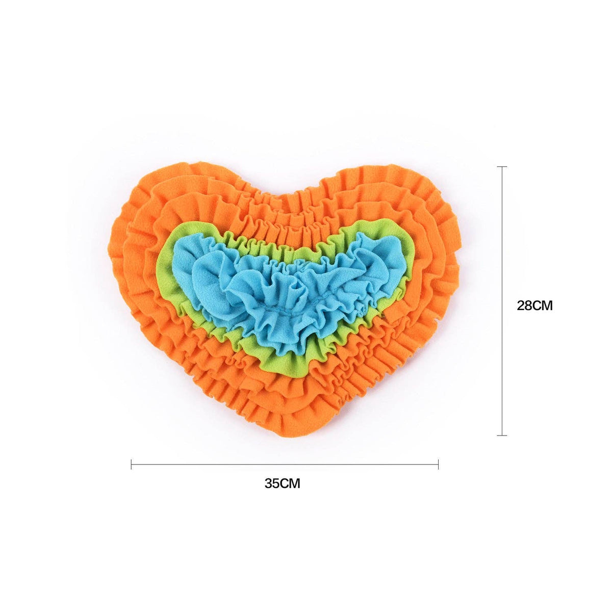 Heart-Shaped Snuffle Mat - Orange