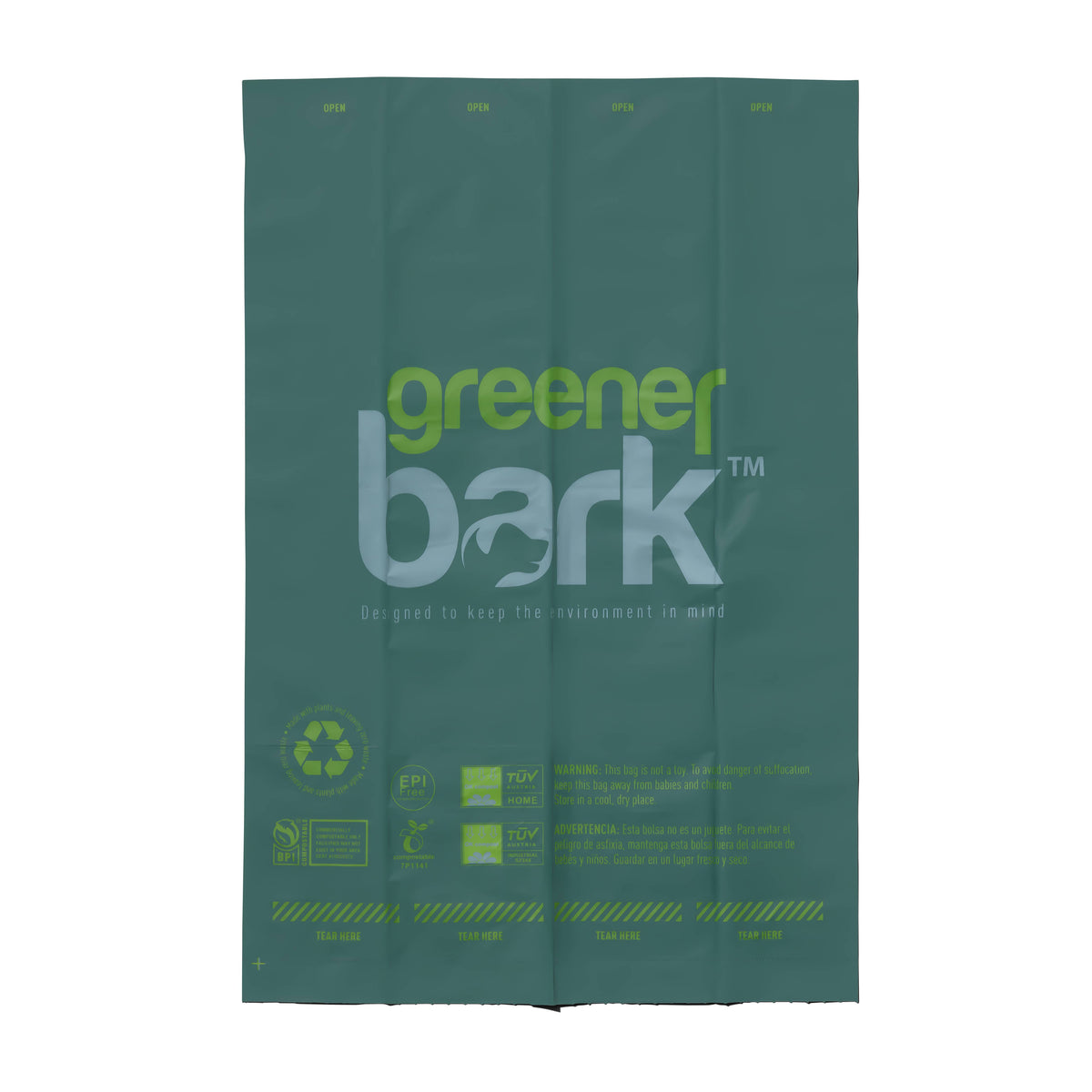 Greener Bark Compostable Dog Waste Bags - Single Rolls - Pine