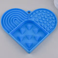 Heart-Shaped Lick Mat - Blue